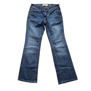 Ariat Real Denim Women's Jeans Size 29S Bootcut Medium Wash Embellished Pockets